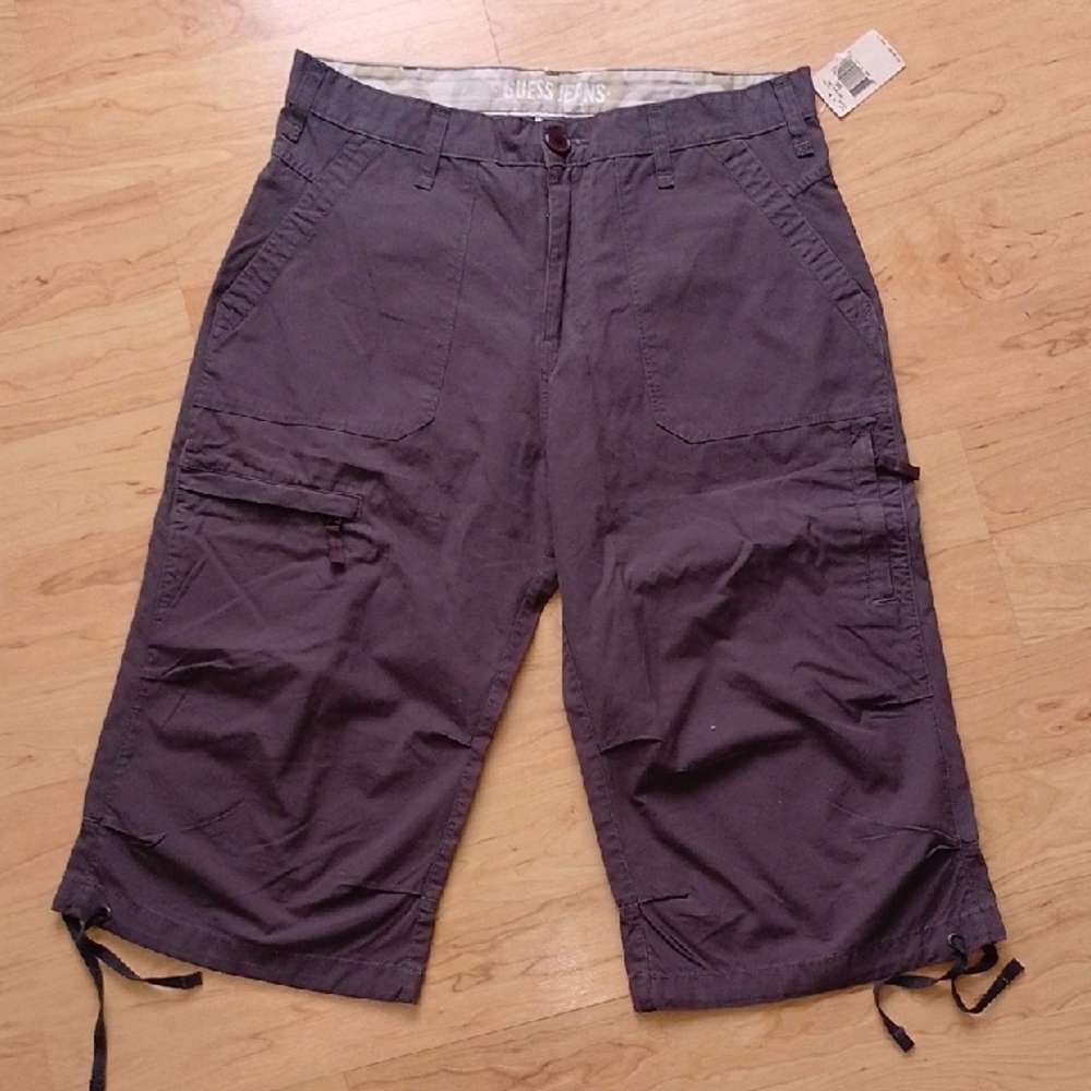 Guess Jeans Men's Cargo Shorts Pants Dark Gray 36